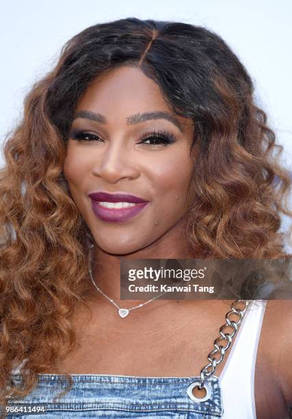 Serena Williams attends the WTA's 'Tennis On The Thames' evening reception at Bernie Spain Gardens South Bank on June 28, 2018 in London, England.