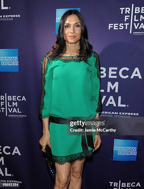 Famke Janssen attends the "The Chameleon" premiere during the 9th Annual Tribeca Film Festival at the School of Visual Arts Theater on April 23, 2010...