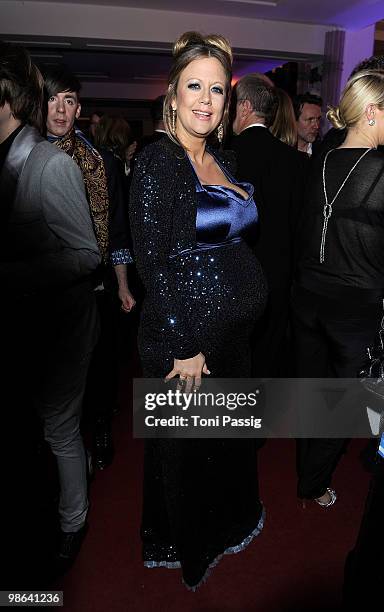 Barbara Schoeneberger attends the aftershow party of 'German film award' at Friedrichstadtpalast on April 23, 2010 in Berlin, Germany.