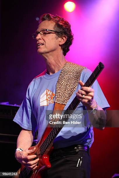 Author Ridley Pearson of the Rock Bottom Remainders performs at Nokia Theatre on April 23, 2010 in New York City.