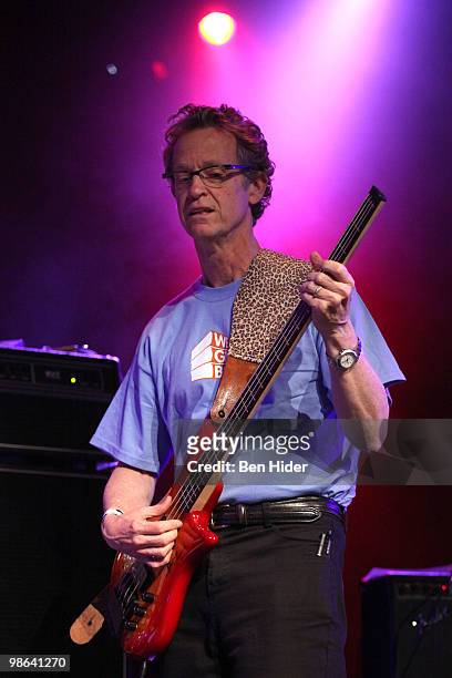 Author Ridley Pearson of the Rock Bottom Remainders performs at Nokia Theatre on April 23, 2010 in New York City.