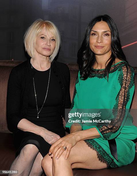 Ellen Barkin and Famke Janssen attend the "The Chameleon" premiere after party during the 9th Annual Tribeca Film Festival>> at 1OAK on April 23,...