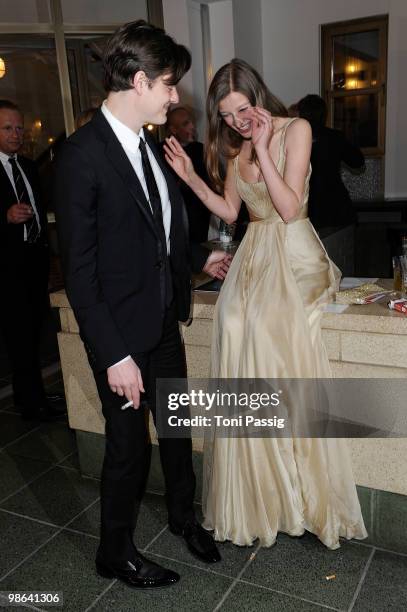 Actress Alexandra Maria Lara and husband actor Sam Riley attend the 'German film award 2010' at Friedrichstadtpalast on April 23, 2010 in Berlin,...