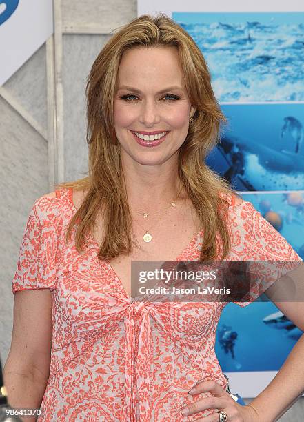 Actress Melora Hardin attends the premiere of "Oceans" at the El Capitan Theatre on April 17, 2010 in Hollywood, California.