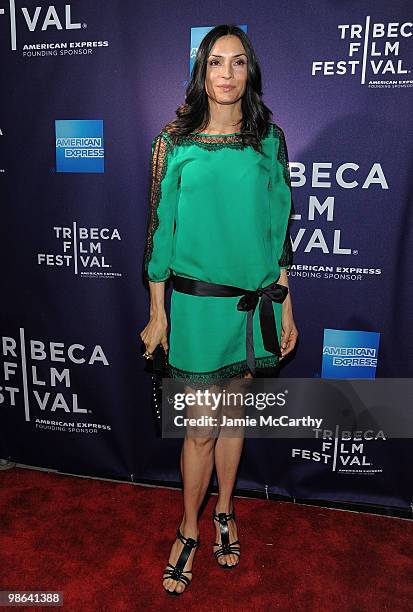 Famke Janssen attends the "The Chameleon" premiere during the 9th Annual Tribeca Film Festival at the School of Visual Arts Theater on April 23, 2010...