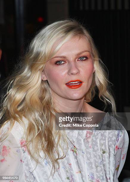 Actress Kirsten Dunst attends the "Between The Lines" premiere at Village East Cinema on April 23, 2010 in New York, New York.