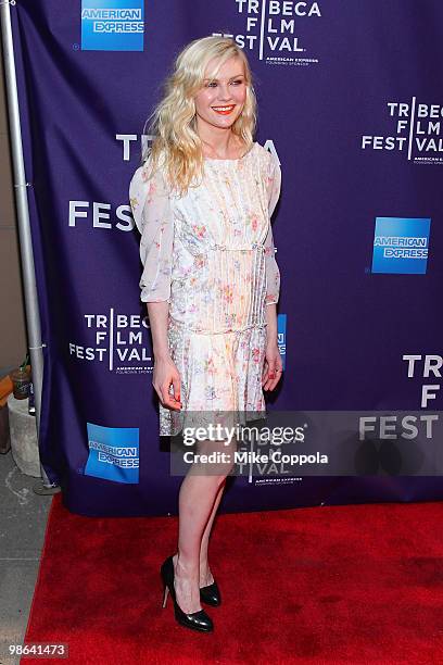 Actress Kirsten Dunst attends the "Between The Lines" premiere at Village East Cinema on April 23, 2010 in New York, New York.