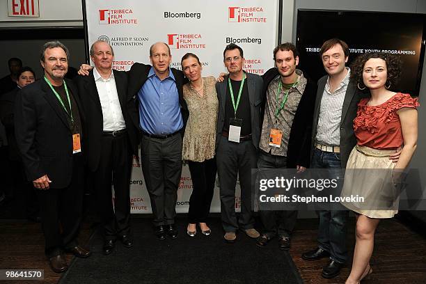 Filmmakers Paul Atkins, Nick Barton, Vice President of Programs at the Sloan Foundation Doron Weber, Diane Bell, Christopher Eigeman, Daniel Ragussis...