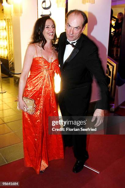 Herbert Knaup and wife Christiane attend the afterparty of the German film award, "Deutscher Filmpreis" at Friedrichstadtpalast on April 23, 2010 in...