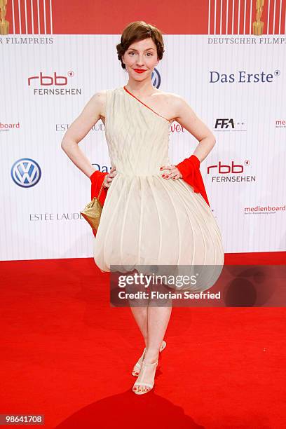 Actress Katharina Schuettler attends the German film award at Friedrichstadtpalast on April 23, 2010 in Berlin, Germany.