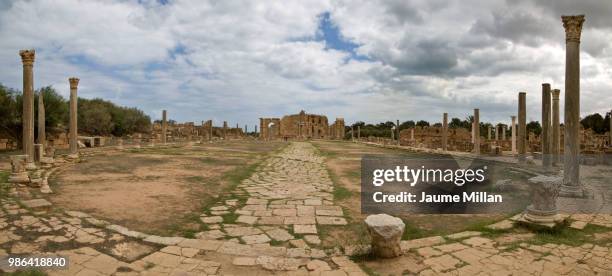 leptis magna - ruins of leptis magna stock pictures, royalty-free photos & images