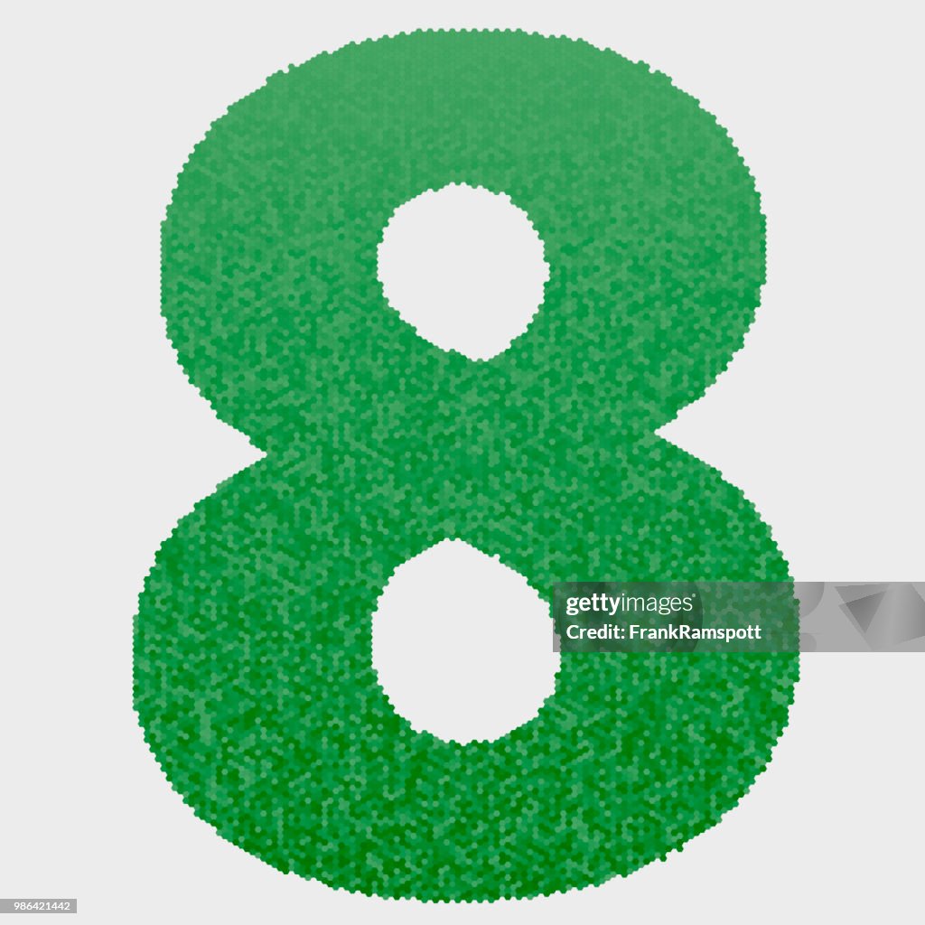 Number 8 Green Hexagon Pattern High-Res Vector Graphic - Getty Images
