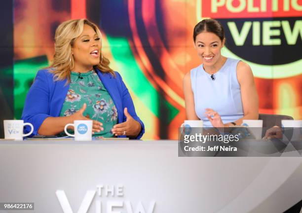 Alexandria Ocasio-Cortez visits "THE VIEW" airing Friday, June 29, 2018. The View airs Monday - Friday airing on the Walt Disney Television via Getty...