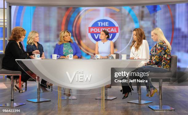 Alexandria Ocasio-Cortez visits "THE VIEW" airing Friday, June 29, 2018. The View airs Monday - Friday airing on the Walt Disney Television via Getty...