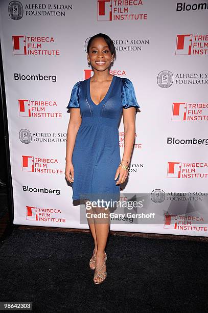 Singer/actress Anika Noni Rose attends the TFI Awards Ceremony during the 9th Annual Tribeca Film Festival at The Union Square Ballroom on April 23,...