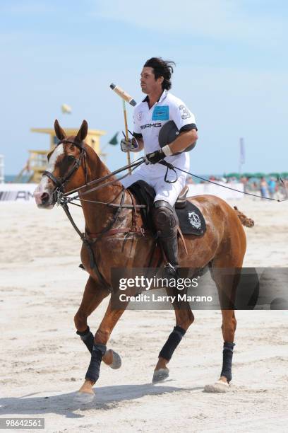 Nacho Figueras is seen on April 23, 2010 in Miami Beach, Florida.