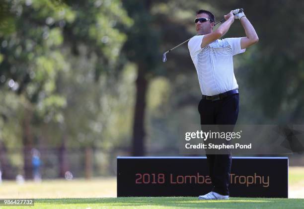 Richard Hitchcock of Stoke by Nayland Golf Club during The Lombard Trophy East Qualifing event at Thetford Golf Club on June 28, 2018 in Thetford,...