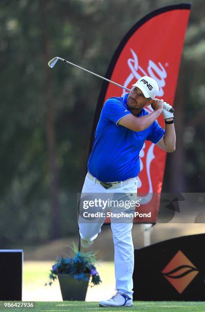 Kevin Delaney of Theydon Bois Golf Club during The Lombard Trophy East Qualifing event at Thetford Golf Club on June 28, 2018 in Thetford, England.