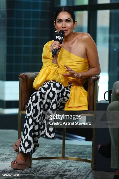 Actress Lela Loren discusses the Starz TV series 'Power' at Build Studio on June 28, 2018 in New York City.