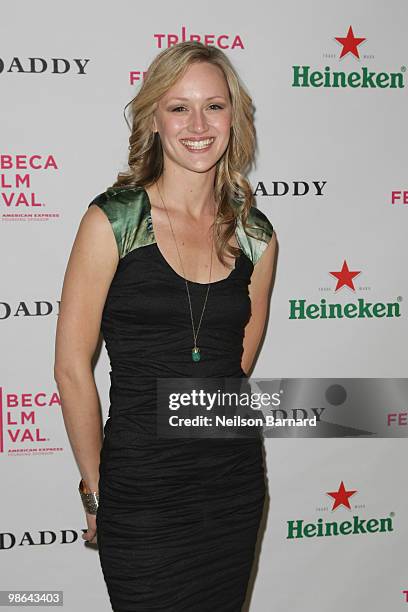 Actress Kerry Bishe attends Heineken's Nice Guy Johnny premiere after-party during Tribeca Film Festival at City Hall Restaurant on April 23, 2010 in...