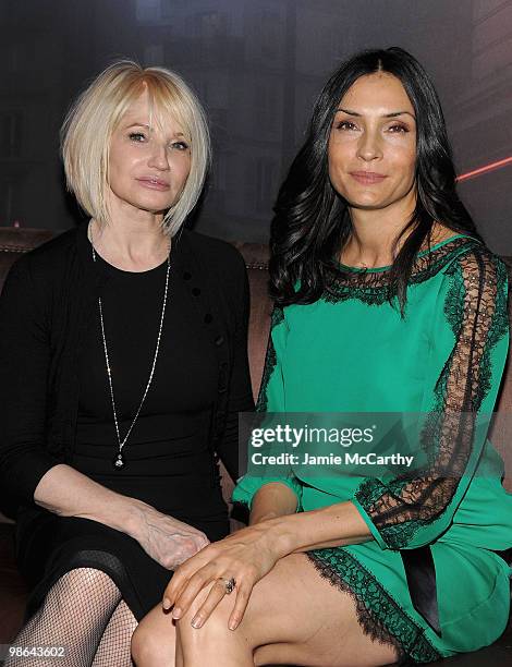 Ellen Barkin and Famke Janssen attend the "The Chameleon" premiere after party during the 9th Annual Tribeca Film Festival>> at 1OAK on April 23,...