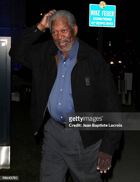 Morgan Freeman is seen in West Hollywood on April 23, 2010 in Los Angeles, California.