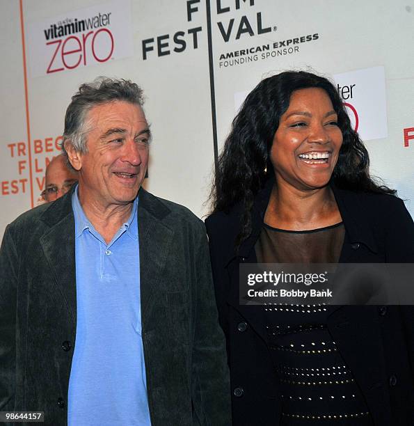 Robert De Niro and Grace Hightower attend the "Nice Guy Johnny" premiere during the 9th Annual Tribeca Film Festival at Borough of Manhattan...