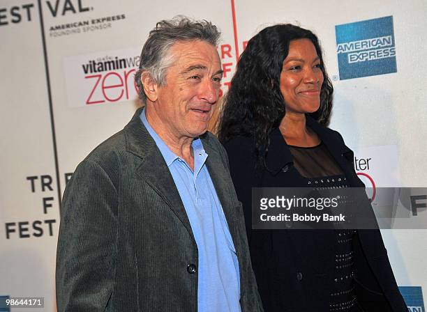 Robert De Niro and Grace Hightower attend the "Nice Guy Johnny" premiere during the 9th Annual Tribeca Film Festival at Borough of Manhattan...