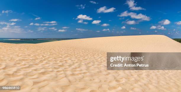 dune of pilat -  sand dune, arcachon bay, aquitaine, france, atlantic ocean - anton petrus fotografías e imágenes de stock