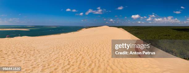 dune of pilat -  sand dune, arcachon bay, aquitaine, france, atlantic ocean - anton petrus stock pictures, royalty-free photos & images