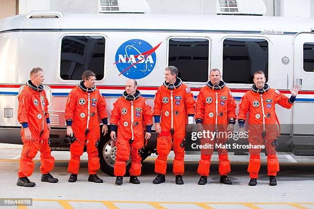 Space Shuttle Atlantis Commander Ken Ham , Pilot Tony Antonelli, Mission Specialists Michael Good, Garrett Reisman, Steve Bowen and Piers Sellers...