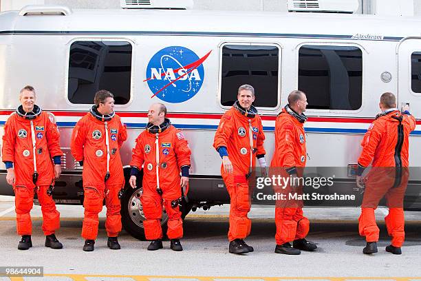 Space Shuttle Atlantis Commander Ken Ham , Pilot Tony Antonelli, Mission Specialists Michael Good, Garrett Reisman, Steve Bowen and Piers Sellers...