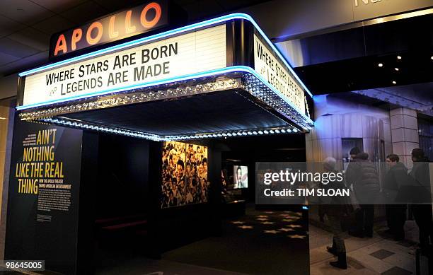 By Virginia MONTET, USA-music-theatre-history A recreated marquee welcomes guest to the Smithsonian's African American History and Culture exhibit...