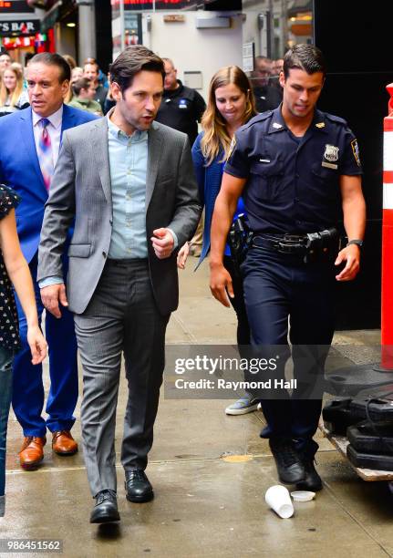 Actor Paul Rudd is seen outside "good morning america" on June 28, 2018 in New York City.