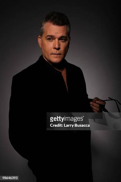 Actor Ray Liotta from the film "Snowmen" attends the Tribeca Film Festival 2010 portrait studio at the FilmMaker Industry Press Center on April 24,...