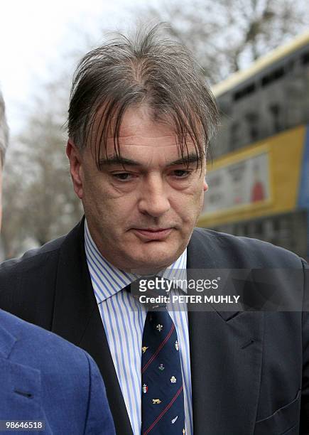 British journalist Ian Bailey leaves after a hearing at the High Court in Dublin, on April 24, 2010 following a European arrest warrant in connection...
