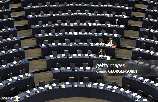 Members of the European Parliament debatE now whether to approve the EU institutions� financial management in 2008 at the European Parliament on...