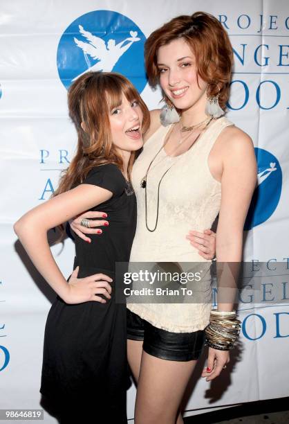 Sisters Bella Thorne and Dani Thorne attend "Project Runway for Project Angel Food" benefit and season finale party at Eleven NightClub on April 22,...