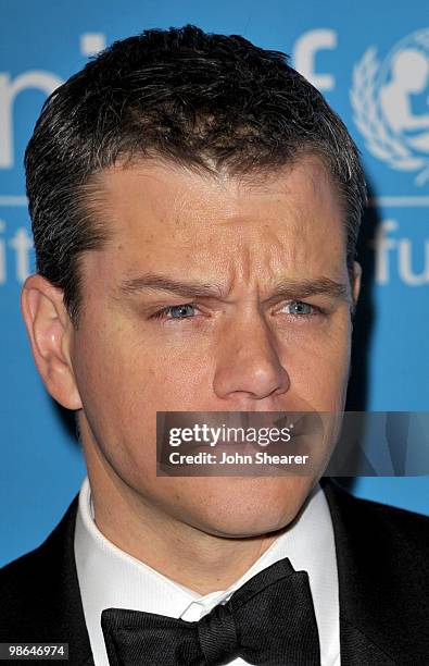 Actor Matt Damon arrives at the UNICEF Ball held at the Beverly Wilshire Hotel on December 10, 2009 in Beverly Hills, California.