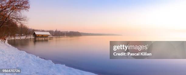 ammersee in winter - ammersee winter stock-fotos und bilder