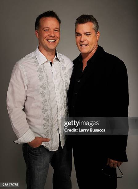 Director Robert Kirbyson and actor Ray Liotta from the film "Snowmen" attend the Tribeca Film Festival 2010 portrait studio at the FilmMaker Industry...