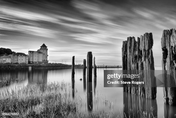 portishead fishing village, uk - long exposure - portishead stock pictures, royalty-free photos & images