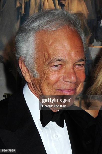 Fashion designer Ralph Lauren attends the Ralph Lauren Dinner To Celebrate Flagship Opening at Ralph Lauren St Germain Store on April 14, 2010 in...