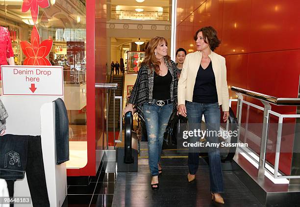 From "The Real Housewives of New York City" Jill Zarin and Countess LuAnn de Lesseps celebrate Earth Week at the Goodwill Denim Drive at JCPenney on...