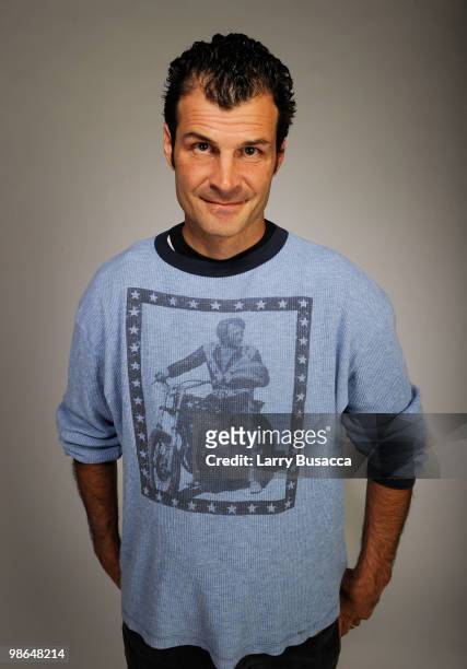 Rider Mat Hoffman from the film "The Birth of Big Air" attends the Tribeca Film Festival 2010 portrait studio at the FilmMaker Industry Press Center...