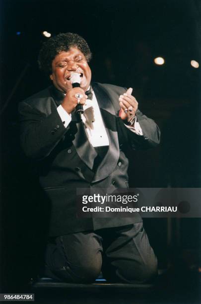 Percy Sledge lors d'un concert d'Axelle Red au Palais des Congrès le 16 novembre 1998 à Paris, France.