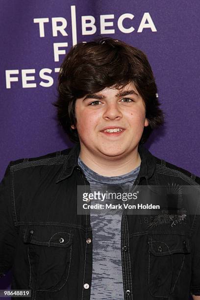 Actor Josh Flitter attend the "Snowmen" premiere during the 9th Annual Tribeca Film Festival at the School of Visual Arts Theater on April 24, 2010...