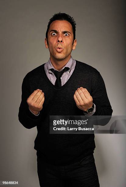 Comedian Sebastian Maniscalco from the film "Just like us" attends the Tribeca Film Festival 2010 portrait studio at the FilmMaker Industry Press...