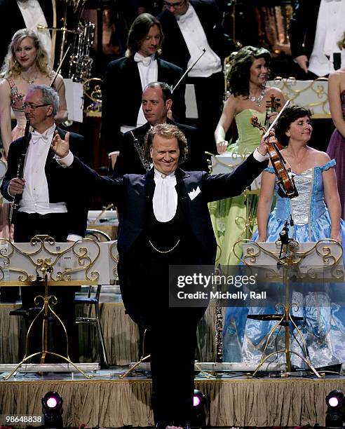 Andre Rieu performs Live with his Johann Strauss Band 2010 World Tour on April 24, 2010 in Sun City, South Africa.