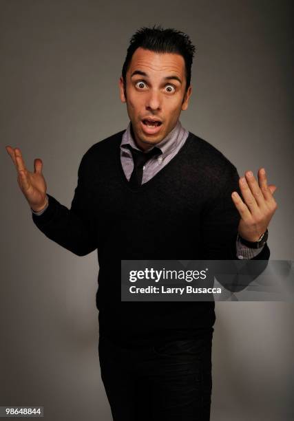 Comedian Sebastian Maniscalco from the film "Just like us" attends the Tribeca Film Festival 2010 portrait studio at the FilmMaker Industry Press...